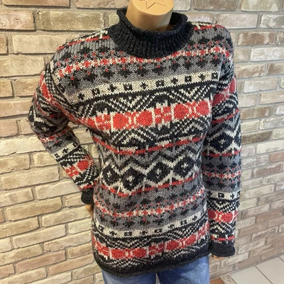 Suéter Vintage Claudia D Mezcla Lana Fair Isle Talla M Años 80 Foto 1 de 4