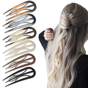 6Pcs French Hair Clips, U Shaped French Hair Pin Retro Fork Hair Pin Internal... - Picture 1 of 7