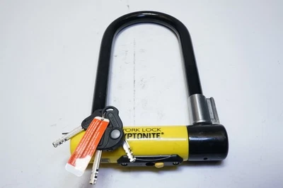 New Kryptonite New York Bike/Scooter U-Lock Heavy Duty Anti-Theft 3 Keys 4” X 8” - Image 1 of 4