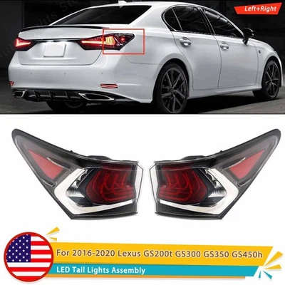 LED Tail Light For 2016-2020 Lexus GS350 GS300 GS450h Outer Tail Lamp Left+Right - Image 1 of 4
