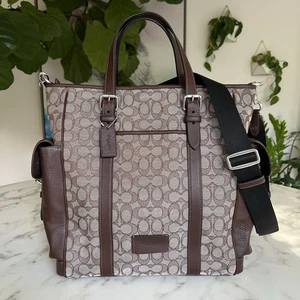 Coach Sprint Tasche aus charakteristischem Jacquard & Leder CR325 Eiche Ahorn Crossbody - Bild 1 von 19