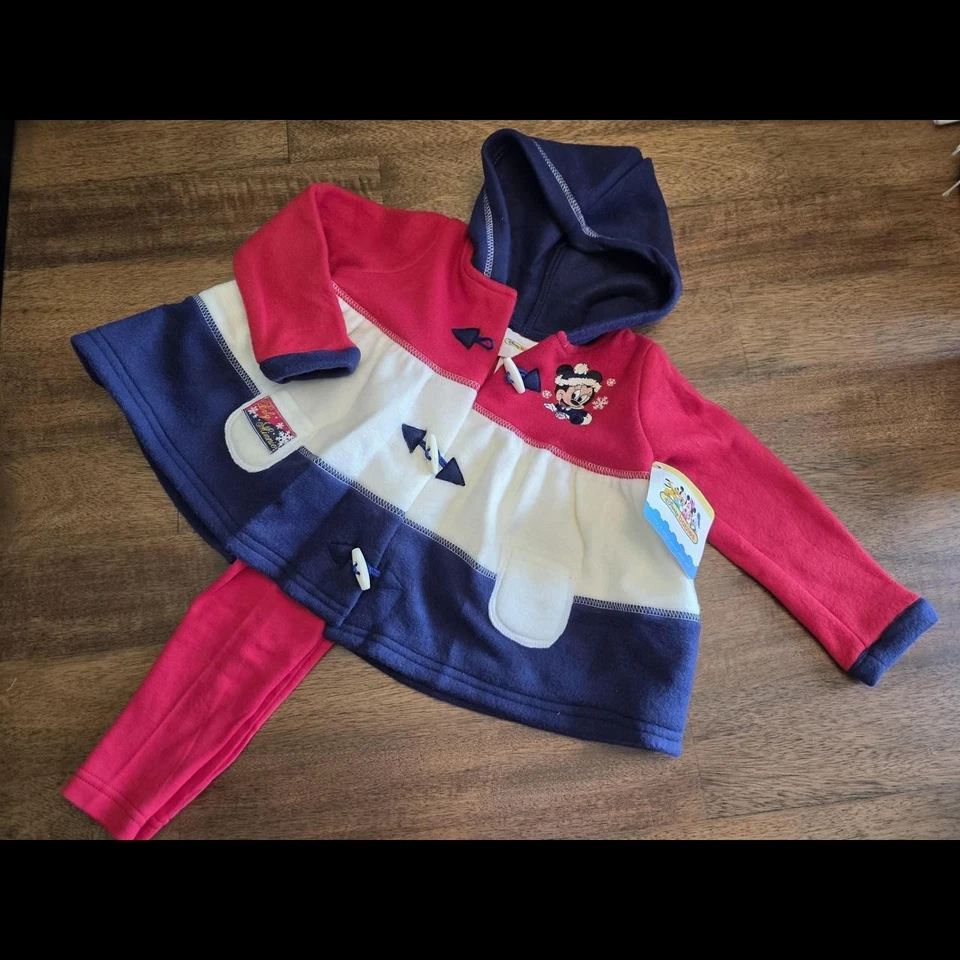 复古 90 年代迪士尼宝宝米妮冬季外套和裤子套装 24 个月全新带标签 Deadstock — 第 1/4 张图片