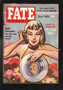 Fate 6/1955-Crystal ball cover & story-Rolfe Alexander-Edgar Cayce-Mystic & occu - Picture 1 of 2