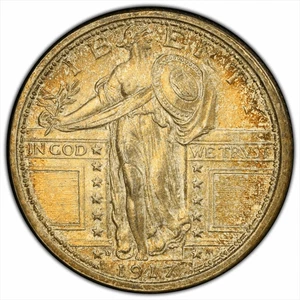 1917-D  Type 1 25C PCGS MS 63 FH CAC - Picture 1 of 2
