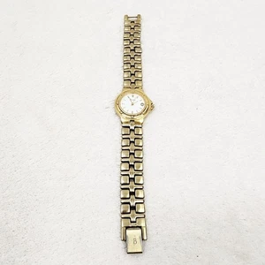 Reloj de cuarzo Bulova 97M35 de colección con base dorada de acero inoxidable con bisel WR fecha como está - Imagen 1 de 12