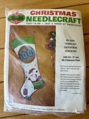 De colección 8308 Raro Bucilla Globo de Aire Caliente Joyas Navidad Medias Kit Jumbo Foto 1 de 4