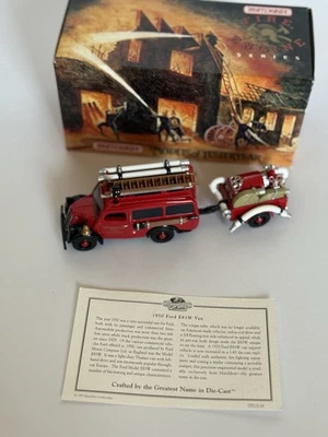 MATCHBOX MODELS OF YESTERYEAR FIRE ENGINE SERIES 1950 FORD E83W VAN YFE18 - Image 1 of 4