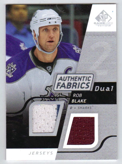 2008-09 SPGU SP Game Used Authentic Fabric Dual Rob Blake Game Used Jersey #AFBL - Image 1 of 1