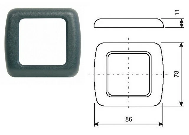 CORNICE AD UN MODULO MM 86X78 ACCESSORI ELETTRICI BARCA NAUTICA