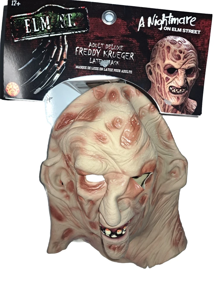 Nightmare on Elm Street Adult Deluxe Freddy Krueger Overhead Latex Mask NEW - Image 1 of 4