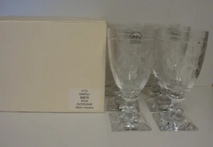 Set sei bicchieri da vino Gorham CHANTILLY (FLOREALI) NUOVI in SCATOLA base quadrata - Foto 1 di 4