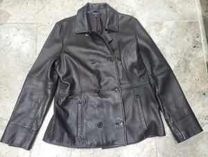 GORGEOUS RARE LOOK BROOKS BROTHERS SOFT LAMBSKIN LEATHER JACKET WOMEN'S SIZE 14 - Picture 1 of 8
