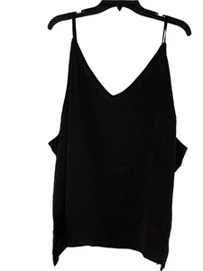 A New Day Size 4X Womens Black Solid Rayon Sleeveless Cami - Picture 1 of 4
