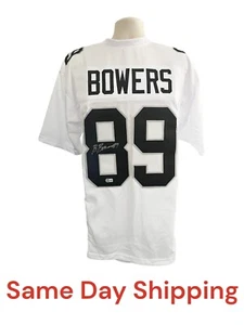 Brock Bowers Signed Autographed Las Vegas Raiders White Jersey Beckett Witnessed - Picture 1 of 4