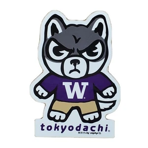 "Calcomanía mascota Zephyr Tokyodachi de la Universidad de Washington Huskies 2,5""x4" - Imagen 1 de 1