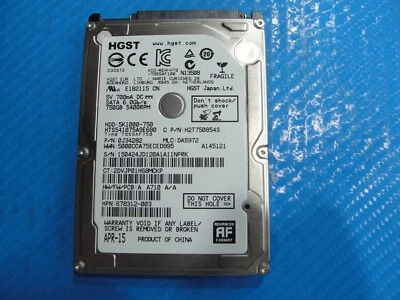 HP m6-n113dx HGST 750GB SATA2.5" HDD Hard Drive 5K1000-750 HTS541075A9E680 - Image 1 of 2