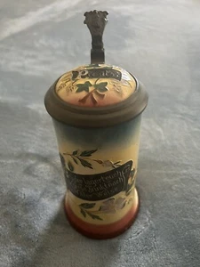 ANTIQUE PROSITOS GERMANY X II BEER STIEN BRUDER LAGERTEUEH HAND PAINTED 1/2L 7IN - Picture 1 of 17