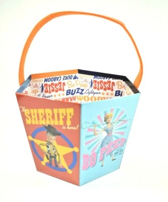 Disney Pixar Toy Story 4 Paperboard Bucket (Toys Halloween Easter Storage) New - Image 1 of 4