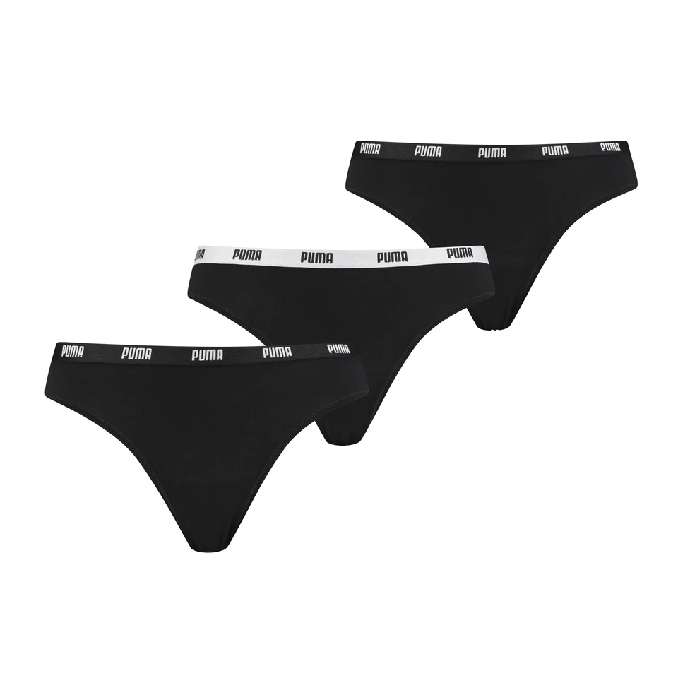 Puma - String Thongs - 6er Pack - schwarz - Größe S