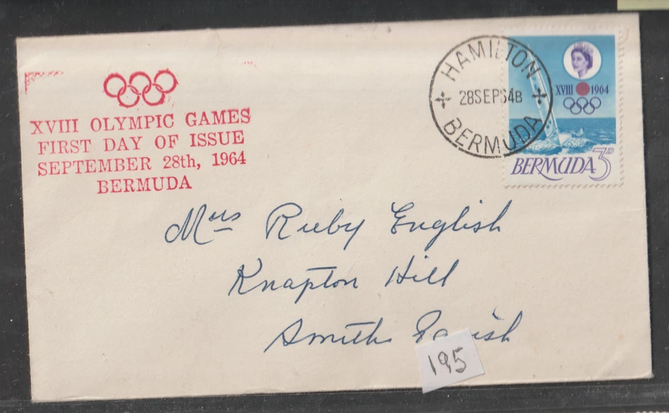 Bermuda FDC Olympics 1964 Scott 195 - Image 1 of 1