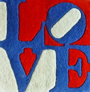 ROBERT INDIANA "Slovakian" LOVE Multiple wool Numbered Edition signed COA - Picture 1 of 5