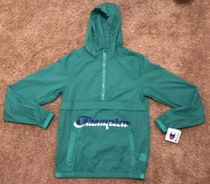 Green Champion Life Anorak Pullover Hooded Jacket V0180 549964 Sz Men’s Small - Picture 1 of 8