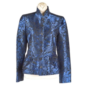 Women's Burberry of London Brocade Jacket Women's Clothing Size 4 Asian Style - Picture 1 of 5