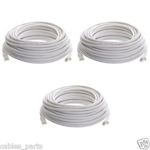 3 x 50ft FEET White Internet LAN CAT5e Network Cable for Computer Modem Router  - Picture 1 of 2