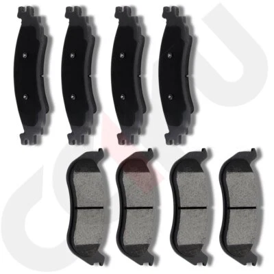 Brake Ceramic Pads For 2006-2010 Ford Explorer Front and Rear 8pcs Low Noise - Image 1 of 4