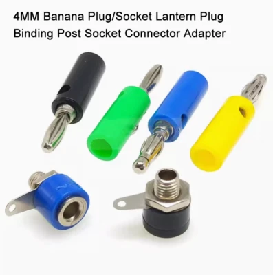 4MM Banana Plug/Socket Lantern Plug Binding Post Socket Connector Adapter - image 1 of 4