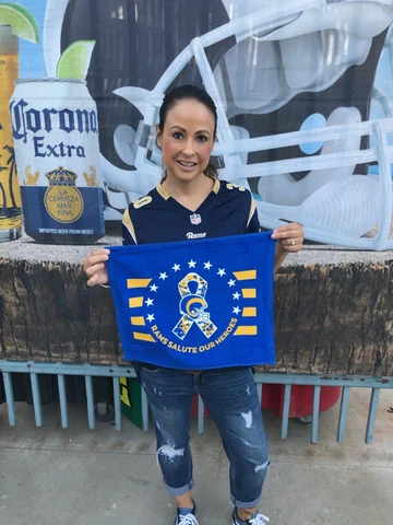 Los Angeles Rams vs Chicago Bears NEW 2019 SGA Salute Our Heroes Rally Towel Cover