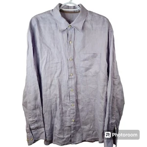 Tommy Bahama Linen Shirt Men L Purple Long Sleeve Lightweight Button Front EUC - Bild 1 von 10