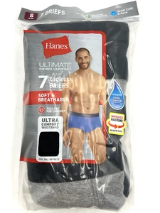 NEW HANES 7 tagless BRIEFS SZ Small waist 28-30" MENS Ultra Comfort Soft 3661 - Picture 1 of 9