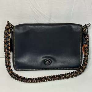 Coach 1941 DINKY CROSSBODY CLUTCH handschuhgegerbtes Leder schwarz Drehverschluss - Bild 1 von 15