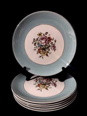 Set/6 DANUBE CUNNINGHAM & PICKETT (6) 10" Vintage DINNER PLATES  Ohio - Image 1 of 4