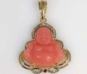 Joyería Buda Espiritual Chapado en Oro Colgante Oro Buda Dije Tarifa Plana Envío - Imagen 1 de 2