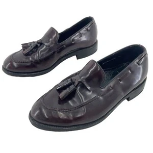 Florsheim Men's Wine Red Tasseled Slip On Casual Leather Loafers Size 8.5EEE - Picture 1 of 7