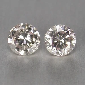 Coppia di diamanti sfusi bianchi 100% naturali forma rotonda brillante 0,12 ct - Foto 1 di 1