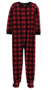 Carter’s Buffalo Check Coverall Union Suit Zip-Up Sleeper ~ Size 7/7A - Picture 1 of 1