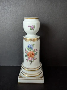 Kerzenhalter Potschappel Dresden G119I Porzellan floral handbemalt - Bild 1 von 9