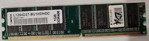 1 x 1GB DDR-400MHz PC-3200 DESKTOP RAM L1264D37-BU1HDHDC - Picture 1 of 2