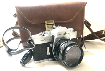Câmera Vintage Minolta 35mm SRT 101 Série No.2610526 Com Estojo E Extras Usados! - Imagem 1 de 4
