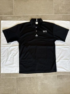 Nintendo Wii Promo Oficial Polo Negro Manga Corta Personal Tienda Grande Raro - Imagen 1 de 24