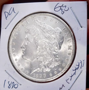 MORGAN SILBER DOLLAR 1890 GEM BU MS+++++ BLAST WHITE HIGH GRADE BESSERES DATUM - Bild 1 von 6