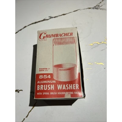 Grumbacher Aluminum #854 Brush Washer With Spiral Brush Holder- Drying Rack NOS - Image 1 of 2