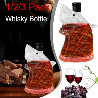 Botella de Whisky Tiburón Única Transparente Animal Botella de Whisky Transparente Foto 1 de 4
