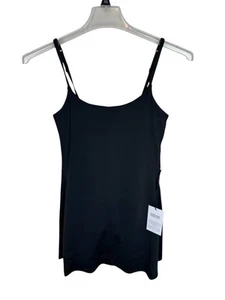 New! Girlfriend Collective Juliet Strappy Dress Sz L Black Athletic Built In Sho - Picture 1 of 3