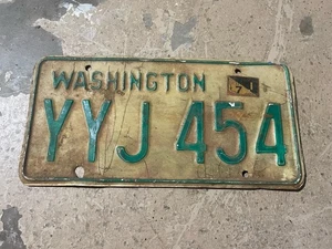 1971 Washington License Plate YYJ 454 - Picture 1 of 1