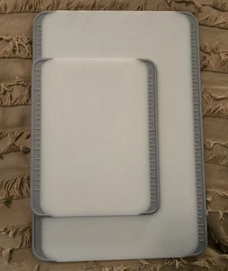 Pampered Chef 2 Acrylic Cutting Board, 8" & 13" - Picture 1 of 7