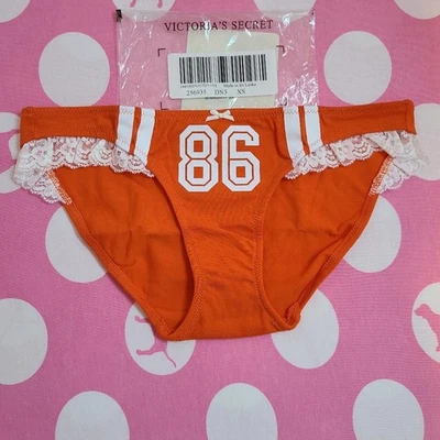 Rare VTG VS PINK Extra Low Rise Graphic Cotton Lace Bikini Size XS - Image 1 of 4